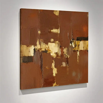 Warm Terracotta Abstract Canvas-Modern Dining Room Wall Decor-Artmeto Artmeto Wood wall art